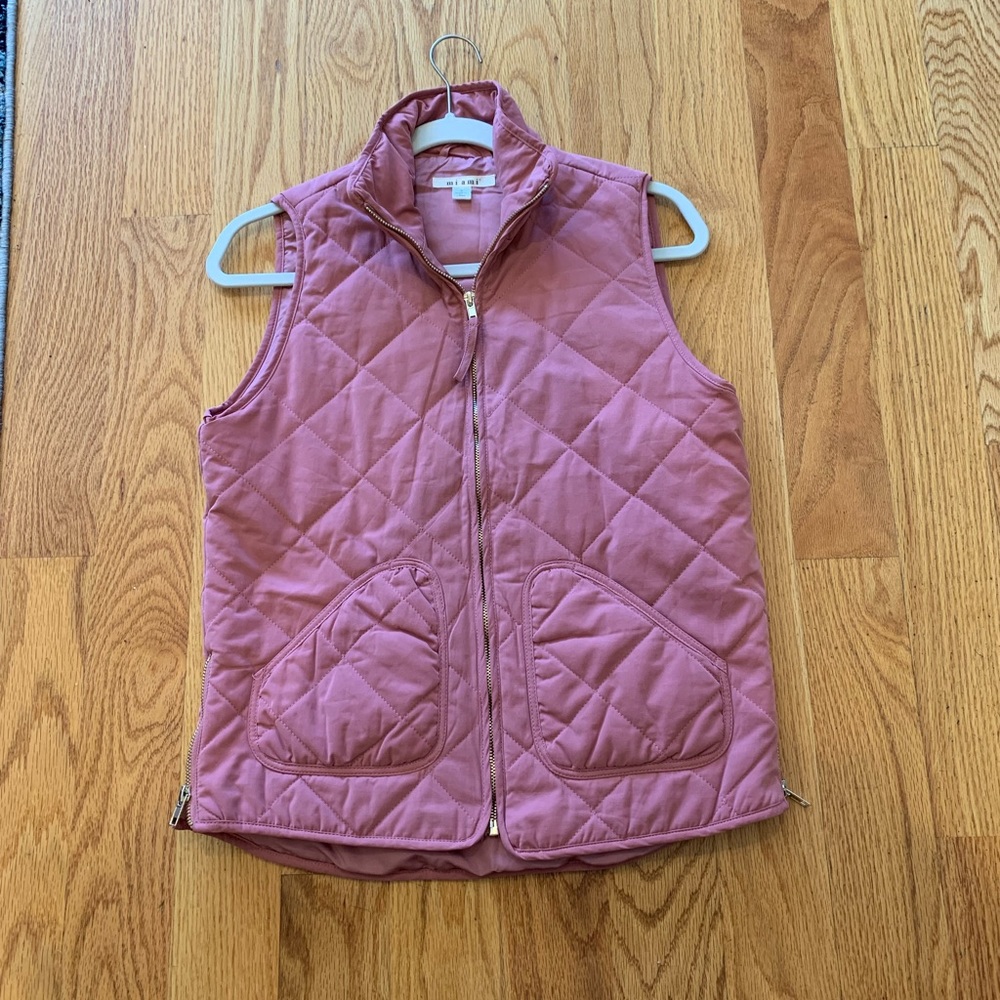 Blush Zip-Up Vest - Size S